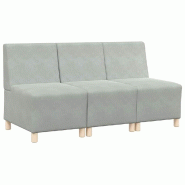 Unité de Sofa Modulaire Sans Accoudoirs 3 pcs Gris clair Modèle Apex Élite - Matériau naturel 8721288279286