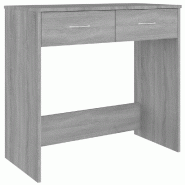 VidaXL Bureau sonoma gris 80x40x75 cm bois d'ingénierie Modèle Apex Signature - gris 815475