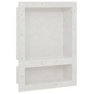 Vidaxl niche de douche avec 2 compartiments blanc mat 41x51x10 cm 151396