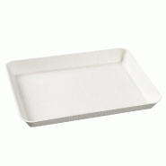 Assiette Kanopée bagasse laminée blanche 20x15x2cm - par 200