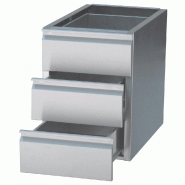 Bloc de 3 tiroirs gn 1/1, table profondeur 700 mm 400x570xh560 - CRB3