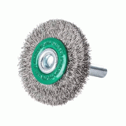 Brosse circulaire sur tige inox ondulé S6 30x6mm - 4932501700