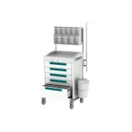 Chariot d'anesthésie et de soins intensifs, avec dispositif de verrouillage pour un stockage sécurisé des médicaments anesthésiques - JETCART