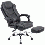CLP Fauteuil de bureau Castle similicuir Noir - noir polyester 191536501 CLP Fauteuil de bureau Castle similicuir Noir - noir polyester 191536501