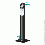 Distributeur pour flacon de gel hydroalcoolique à pédale