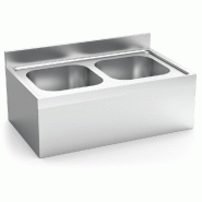 Evier suspendu avec jupe deux bacs 1000x600x355 mm. - FRI054422