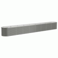 Helloshop26 - Jardinière bac lit surélevé plantes fleurs terrasse jardin de jardin acier enduit de poudre 332 x 40 x 36 cm gris 02_0039634 - 300021 Helloshop26 - Jardinière bac lit surélevé plantes fleurs terrasse jardin de jardin acier enduit de poudre 332 x 40 x 36 cm gris 02_0039634 - 300021