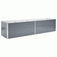 Helloshop26 - Jardinière lit surélevé plantes fleurs jardin acier galvanisé 320 x 80 x 77 cm gris 02_0001113 - 3000074721532 Helloshop26 - Jardinière lit surélevé plantes fleurs jardin acier galvanisé 320 x 80 x 77 cm gris 02_0001113 - 3000074721532