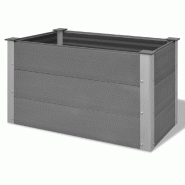 Helloshop26 - Jardinière lit surélevé plantes fleurs jardin WPC 100 x 50 x 54 cm gris 02_0001234 - 3000076041539 Helloshop26 - Jardinière lit surélevé plantes fleurs jardin WPC 100 x 50 x 54 cm gris 02_0001234 - 3000076041539