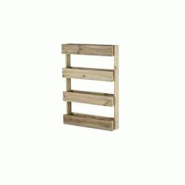 HORTALIA Jardinière verticale Stand Line Wall KD 4B en bois traité pour l’extérieur - marron Bois massif 700703KD HORTALIA Jardinière verticale Stand Line Wall KD 4B en bois traité pour l’extérieur - marron Bois massif 700703KD