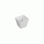METRO PROFESSIONAL Bol, mélamine, 13 x 13 cm, carré, blanc, 2 pièces - blanc matière synthétique 4067373597496