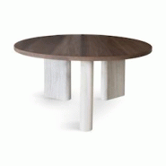 Now's Home - Table Basse Ronde Effet Travertin Et Noyer 80x80xht 36cm Amber - 3256390252193 Now's Home - Table Basse Ronde Effet Travertin Et Noyer 80x80xht 36cm Amber - 3256390252193