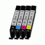 Pack de 4 cartouches d'encre authentique Canon CLI571 Noir et couleurs - programme SECOND - multicolore 3701352379086 Pack de 4 cartouches d'encre authentique Canon CLI571 Noir et couleurs - programme SECOND - multicolore 3701352379086