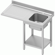 Plonge 1-bac (d) avec espace pour lave-vaisselle 1200x700x900 à monter - P954897120