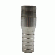 Raccord KC nipple mâle inox BSP cannelé - YRKCMGCIX025 - Filetage 1