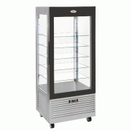 Roller Grill Vitrine verticale, positive ventilée, inox, étagères en verre 490L RD 800 FI - gris verre RD 800 FI