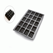 Schneider - Moule en silicone - Gaufre, 40 x 60 cm, Dim. 95 x 70 mm, Hauteur : 24 mm - noir silicone 115336