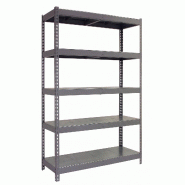 SimonRack Rayonnage industriel, 2000x1200x600 mm, 300 kg au point de flexion, 5 étagères métalliques, rayonnage garage, Gris/Galvanisé- Bricoforte