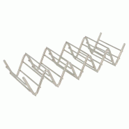 Support pour 4/5 tacos en inox 19,7x6,4x3,8cm