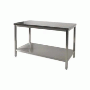 Table inox - Largeur XL (L=1610-2010mm) - Avec étagère basse Madial TBLXLP70EtagPied
