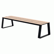Banquette bois ballade extrême - HPL chêne clair - Piétement en acier galvanisé_0
