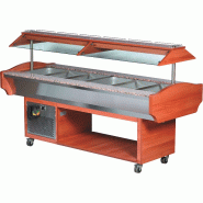 Buffet réfrigère central froid statique 0/+10°c cuve 4 gn 1/1-150 a... - PB1604RE_0