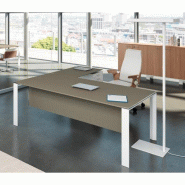 Bureau X7 avec plateaux laqués - Officity. - 190, Blanc, Droite