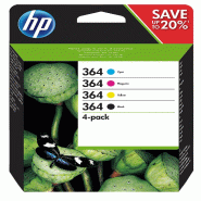 Cartouche d'encre HP 364 Multipack noir, jaune, magenta, cyan - multicolore 810275