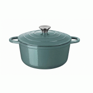 Faitout Cocotte ronde avec couvercle 24cm 3,8L Fonte d'acier tous feux dont induction four Vert AM4371 usage non-intensif Arthur Martin - vert 350851 Faitout Cocotte ronde avec couvercle 24cm 3,8L Fonte d'acier tous feux dont induction four Vert AM4371 usage non-intensif Arthur Martin - vert 350851