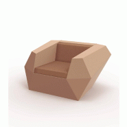 Fauteuil lounge design in & out FAZ - camel