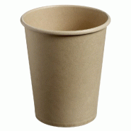 Gobelet boissons chaudes fibre de bambou laminée naturel 12cl - par 2000