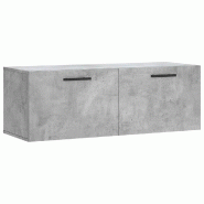 Helloshop26 - Armoire murale espace de rangement 100 x 36,5 x 35 cm pratique style contemporain en bois gris béton 02_0048895 - gris Bois massif 3000