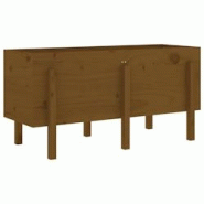 Helloshop26 - Jardinière bac lit surélevé plantes fleurs terrasse jardin de jardin brun 121 x 50 x 57cm bois de pin massif marron 02_0039781 - 3000 Helloshop26 - Jardinière bac lit surélevé plantes fleurs terrasse jardin de jardin brun 121 x 50 x 57cm bois de pin massif marron 02_0039781 - 3000