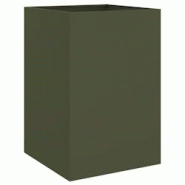 Helloshop26 - Jardinière bac lit surélevé plantes fleurs terrasse jardin olive 52 x 48 x 75 cm acier vert 02_0038704 - 3000217932320 Helloshop26 - Jardinière bac lit surélevé plantes fleurs terrasse jardin olive 52 x 48 x 75 cm acier vert 02_0038704 - 3000217932320