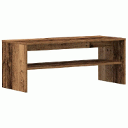 Helloshop26 - Meuble TV rangement moderne style contemporain 100 x 40 x 40 cm en bois d'ingénierie vieux bois 02_0051244 - Bois massif 3000236815710