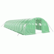 Helloshop26 - Serre tente abri plante fleur légumes avec cadre en acier 56 m² 14 x 4 x 2 m vert 02_0044608 - 3000220269703 Helloshop26 - Serre tente abri plante fleur légumes avec cadre en acier 56 m² 14 x 4 x 2 m vert 02_0044608 - 3000220269703