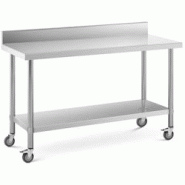 Helloshop26 - Table de travail professionnel premium 60 x 150 cm 160 kg dosseret acier inoxydable 14_0010020 - 3000221958958 Helloshop26 - Table de travail professionnel premium 60 x 150 cm 160 kg dosseret acier inoxydable 14_0010020 - 3000221958958