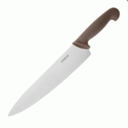 HYGIPLAS Couteau inox de cuisinier (L)255 mm marron - 5050984684128 HYGIPLAS Couteau inox de cuisinier (L)255 mm marron - 5050984684128
