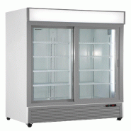 KLIMAITALIA Vitrine frigo pour boissons pte double ventilée régulateur électronique et thermomètre numérique. T° 0°C/+10°C. Mod. CL1300V2GCSLWHITE