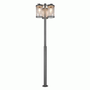 Lampadaire extérieur anthracite 3 lampes culot E27 IP44 - Trio - Sambesi - gris 4017807648300