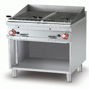 Redcook Gril à gaz en pierre de lave pour la viande. Structure en acier inoxydable. Dimensions 80x70,5 h90 cm. Modèle CW-78G - 2067_0