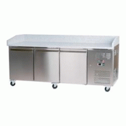 Romux® Table à Pizza Réfrigérée 3 Portes 200x80 cm avec Plan de Travail en Marbre et capacité 580 litres | Table Réfrigérée pour Pizzas - 843 Romux® Table à Pizza Réfrigérée 3 Portes 200x80 cm avec Plan de Travail en Marbre et capacité 580 litres | Table Réfrigérée pour Pizzas - 843