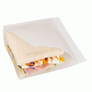 Sachet papier laminé blanc 2 côtés ouverts 15x15,2cm - par 100