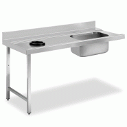 Table de prélavage avec plonge et orifice vide-déchets P 750 - à droite_0