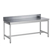 Table soudée bords droits, adossée, en inox AISI 304, P 600 mm (Longueur, mm: 1000 - Réf STA106-1) Table soudée bords droits, adossée, en inox AISI 304, P 600 mm (Longueur, mm: 1000 - Réf STA106-1)