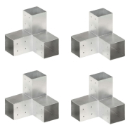 Vidaxl connecteurs de poteau 4 pcs forme en y métal galvanisé 81x81 mm 145466