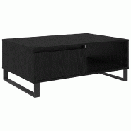 VidaXL Table basse Chêne noir 90 x 60 x 35 cm Bois d'ingénierie Modèle Luna Concept Plus - 882591