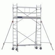 Échafaudage roulant en acier galvanisé ROLLSTAR 254 - Hauteur de travail 4,90 m - DUARIB - Réf. 8325032 Échafaudage roulant en acier galvanisé ROLLSTAR 254 - Hauteur de travail 4,90 m - DUARIB - Réf. 8325032
