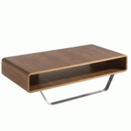 AC ANGEL CERDA Angel Cerdá Table basse rectangulaire en noyer et acier chromé 2002C 120 x 60 x 36 - marron Bois manufacturé 8435631001805 AC ANGEL CERDA Angel Cerdá Table basse rectangulaire en noyer et acier chromé 2002C 120 x 60 x 36 - marron Bois manufacturé 8435631001805