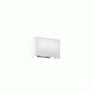 Applique murale en métal chromé brossé avec double douille E27 et abat-jour en tissu blanc, idéale pour l'éclairage intérieur - Perenz - gris 5881 CR
